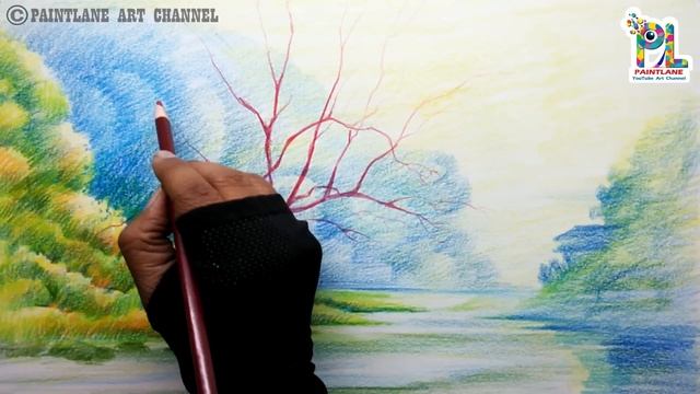 How to draw Scenery of Morning for Beginners with Color Pencils | Step By Step смотреть онлайн