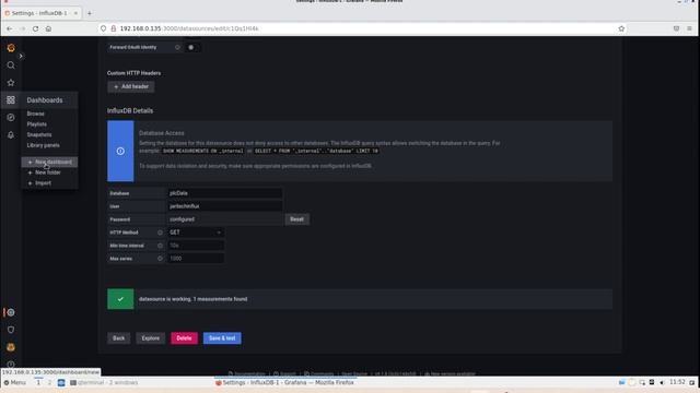 Grafana Select Data Source and make First Dashboard смотреть онлайн