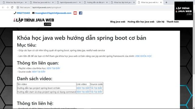 Học lập trình java spring boot spring framework cơ bản miễn phí смотреть онлайн