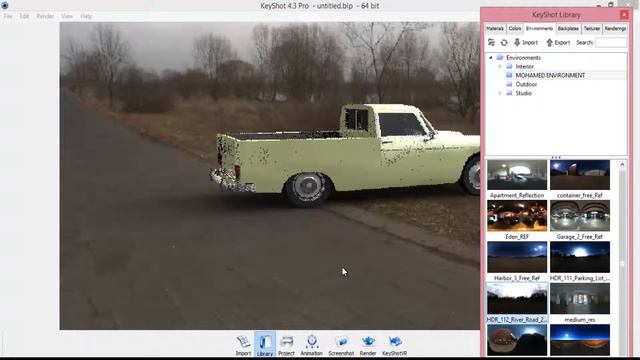 (Peugeot 404 )  Rendering With KEYSHOT 4