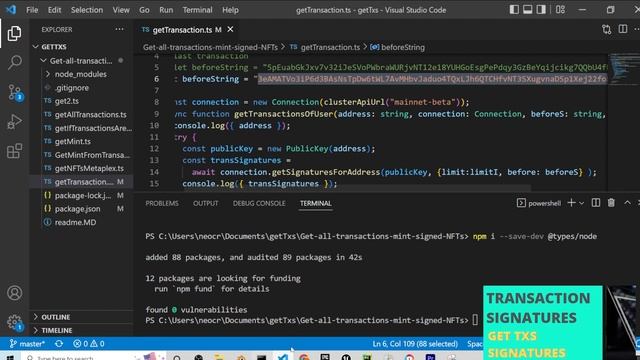 Get Transactions in Solana Wallet Transaction Signatures with CODE смотреть онлайн