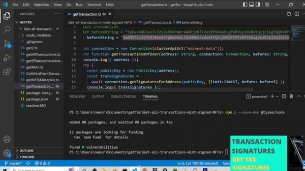 Get Transactions in Solana Wallet   Transaction Signatures with CODE