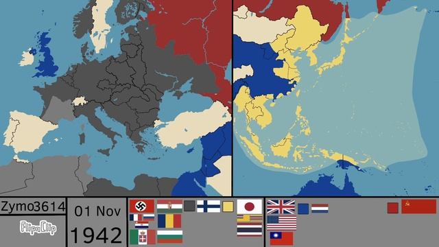 World War II in Europe and The Pacific Every Day | August смотреть онлайн
