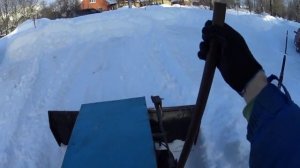 Уборка снега на минитракторе! #Самодельный