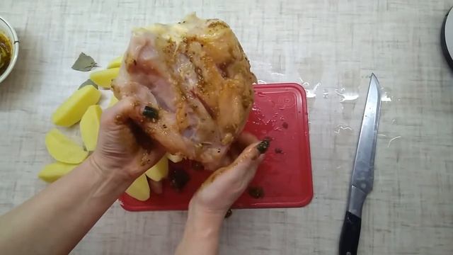 Куриная грудка по-французски с картошкой и яблоками смотреть онлайн