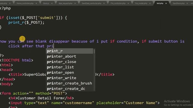 PHP Superglobal - $_POST смотреть онлайн