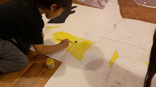 SEB MAKES A HELLO NEIGHBOR POSTER FOR HALLOWEEN- DIY Kid's Art and Crafts Idea смотреть онлайн