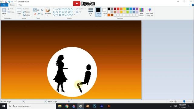 How to Draw in Ms Paint | Valentines day drawing | drawing in paint in computer | paint in computer смотреть онлайн