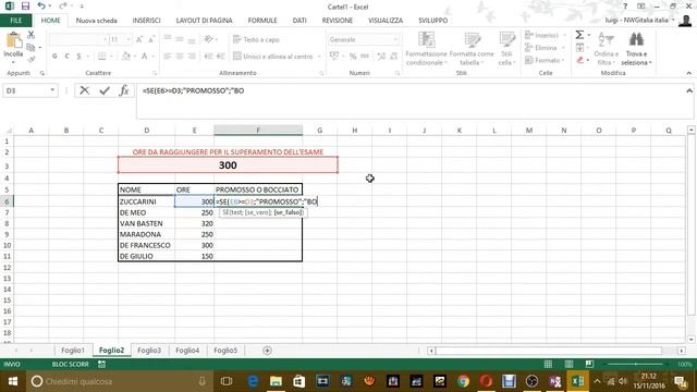 LEZIONE EXCEL FUNZIONE LOGICA SE смотреть онлайн