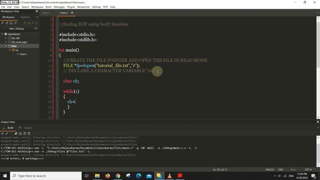 FILE HANDLING - Finding End of File using feof()Function смотреть онлайн