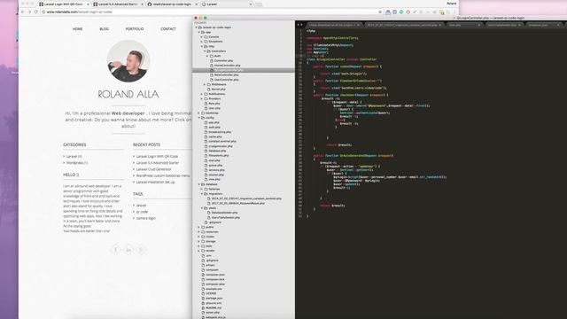 Laravel QR Code generator and login смотреть онлайн
