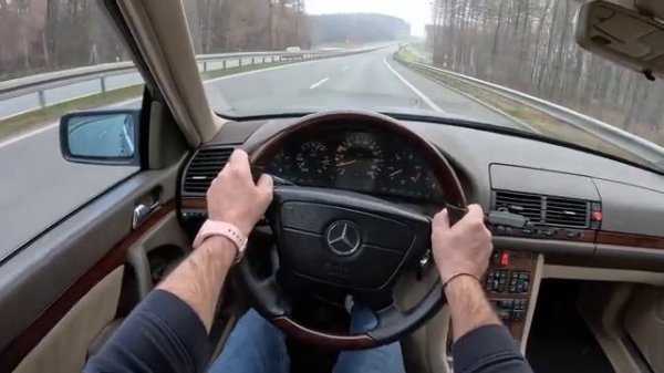 1994 Mercedes Benz S Class W140 POV Drive