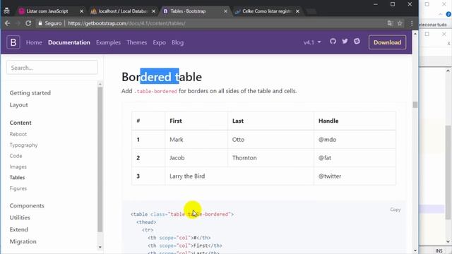 Como criar o layout da tabela com Bootstrap4 para o listar os registros do banco de dados смотреть онлайн
