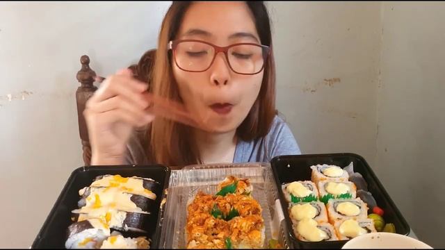 3 KINDS OF DELICIOUS SUSHI | MUKBANG WITH LORIE смотреть онлайн