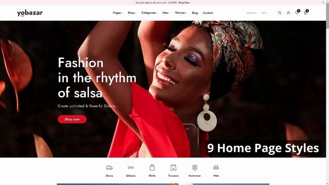 Yobazar Fashion Store Website ★ WordPress Themes & Templates ★ смотреть онлайн