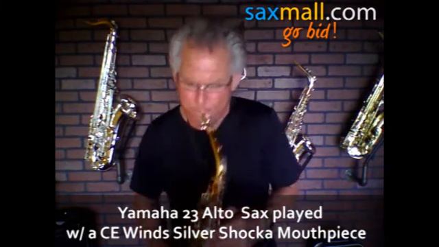 SaxMall.com Yamaha YAS-23 Alto Saxophone Sax played w/ CE Winds Silver Shocka Mouthpiece смотреть онлайн