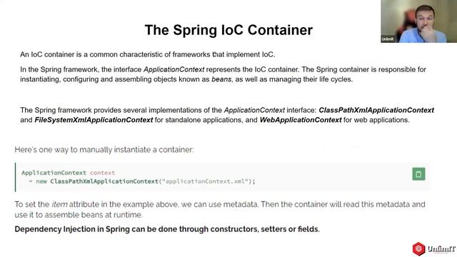 Spring Framework in Java | UnlimIT смотреть онлайн