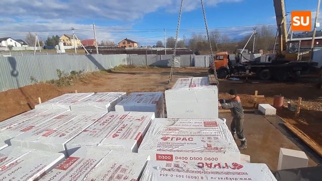 Принимаем блок газобетона в Солнечногорске и начинаем кладку смотреть онлайн