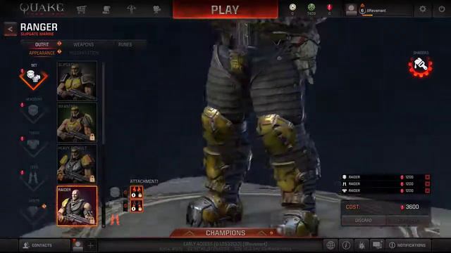 Quake Champions - Ranger - A Closer Look (New Skins, Attachments... Early Access) смотреть онлайн