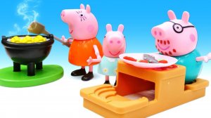 Свинка Пеппа и пикник на природе. Игрушки из мультика Peppa Pig. Видео Свинка Пеппа на русском языке