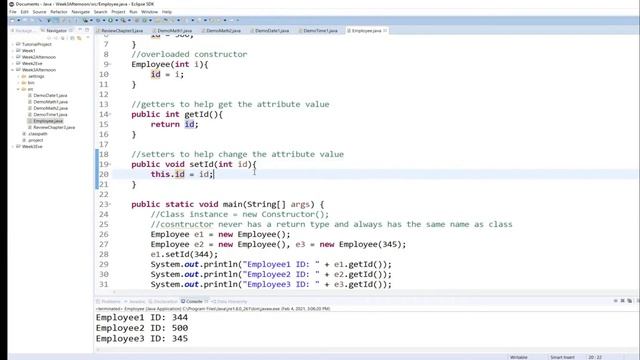 Java Classes Objects and Constructors | Overloaded Constructors смотреть онлайн