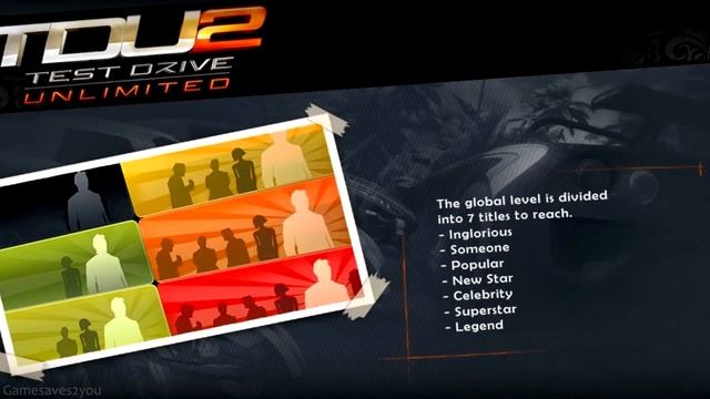 Test Drive Unlimited 2 - Save Game