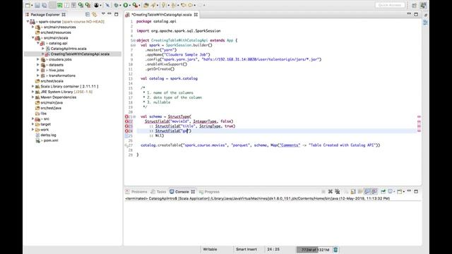 Spark 2 Catalog API - How to create a Hive Table смотреть онлайн