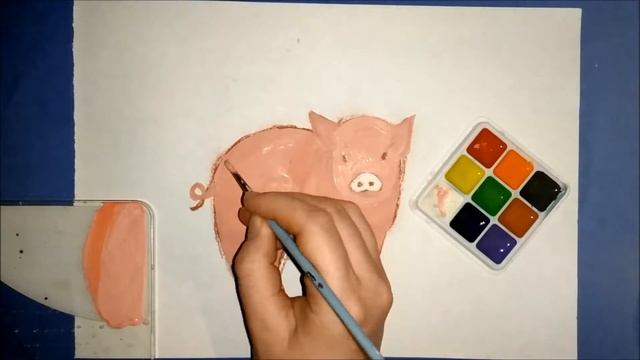 Как нарисовать поросенка! РИСУЕМ СИМВОЛ ГОДА 2019! РИСУЕМ СВИНЬЮ смотреть онлайн
