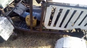 сенокос , краткий обзор самодельного минитрактора