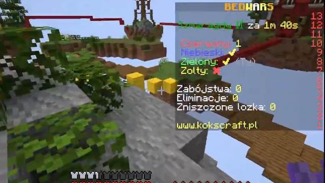 Gierka Minecraft Bed Wars (kokscraft.pl) смотреть онлайн