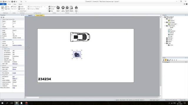 Construct 2 | Персонаж и машина 2! смотреть онлайн