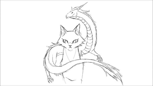 Анимация дракона | Анимация | PaintTool SAI смотреть онлайн