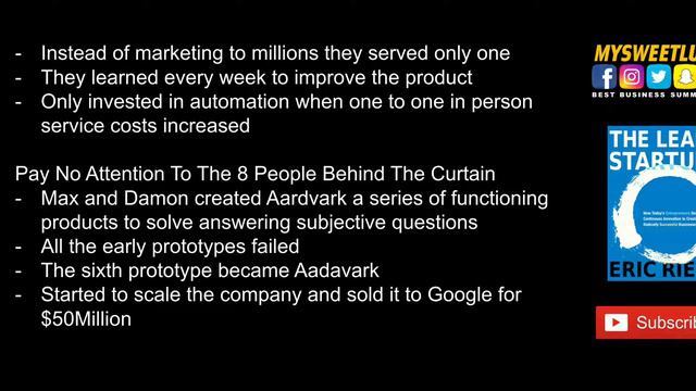 The Lean Startup by Eric Ries SUMMARY Part Two: Steer Chapter 6 Test смотреть онлайн