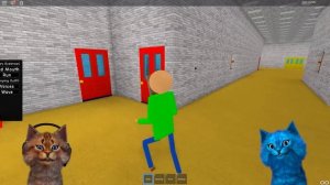 Я ПРЕВРАТИЛСЯ В БАЛДИ и СМЕШНОЙ НОСОК В РОБЛОКС! Baldi's Basics Котик Игроман и Котёнок Лайк