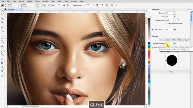 How to use Pointillizer in Coreldraw | Halftone Effect in Vector Art | Corel draw tutorial смотреть онлайн
