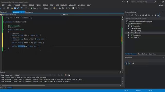3 exemples C# - Serialize et Deserialize d'un objet /Sérialisation en XML смотреть онлайн
