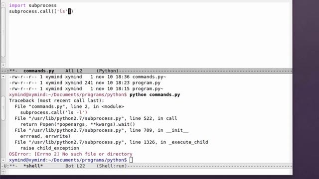 How to use system commands in Python with subprocess module and call function смотреть онлайн