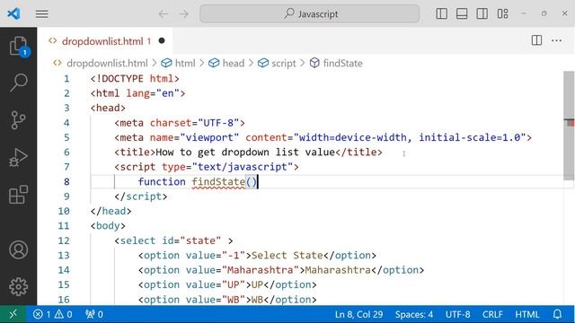 how to get selected value of dropdown in JAVASCRIPT - Part 24 смотреть онлайн
