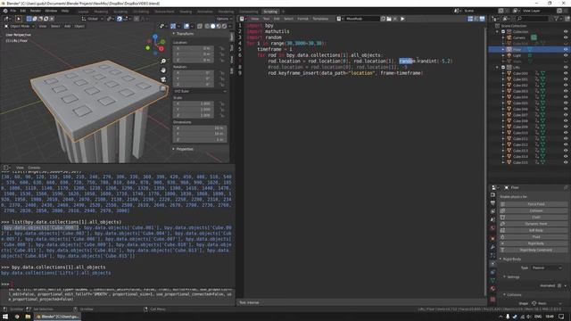 Blender Python Scripting Example смотреть онлайн