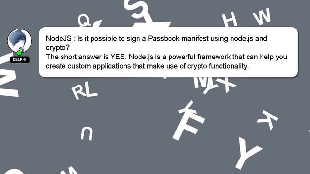 NodeJS : Is it possible to sign a Passbook manifest using node.js and crypto? смотреть онлайн