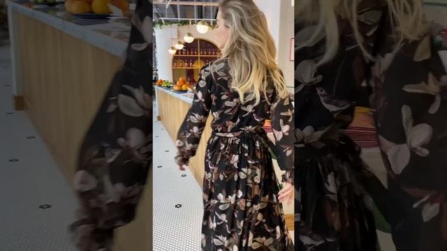 Черное шифоновое платье смотреть онлайн