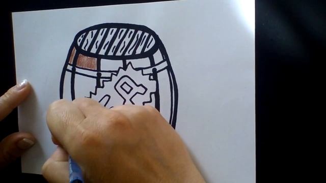 CÓMO DIBUJAR UN BARRIL / COMMENT DESSINER UN BARIL / HOW TO DRAW A BARREL /배럴 그리기