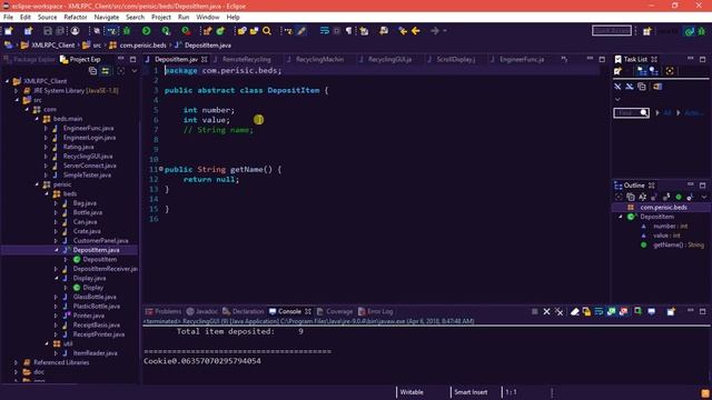 XML RPC & RMI Recycling Machine in Java eclipse смотреть онлайн