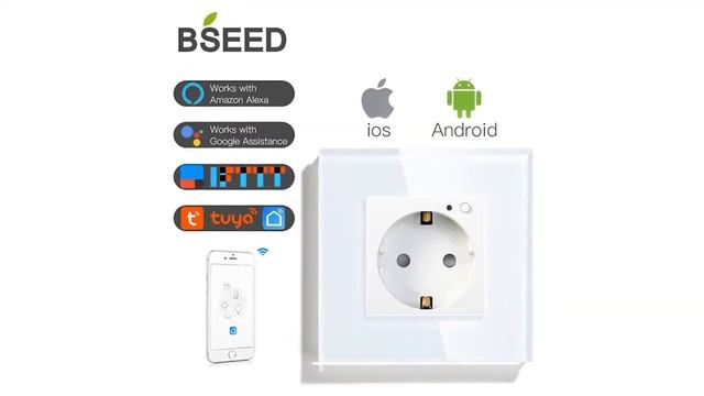 BSEED Mvava Wi-Fi розетки ЕС Стандартный умный дом улучшение интеллигентая (ый) розетка смотреть онлайн