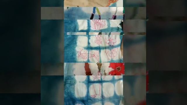Batik on dress. Роспись платья. смотреть онлайн