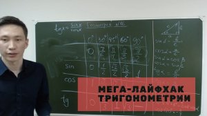 Как запомнить таблицу синусов, косинусов и т.д. за 1 минуту. Мега-лайфхак в тригонометрии!