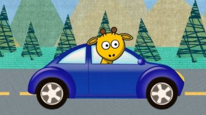 Раскраска. Новая Машинка Жирафенка Жорика. Перекрашиваем машинку