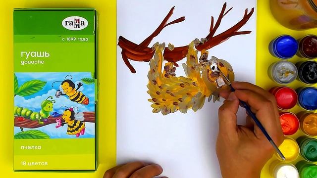 Рисуем ЛЕНИВЦА - Урок рисования ЗООПАРК красками Гуашь смотреть онлайн