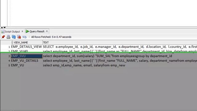 Oracle SQL drop view Part II - Lesson 126 смотреть онлайн
