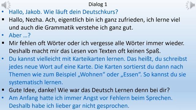 Dialoge A2 - B1. Deutsch Lernen Durch Hören. 6